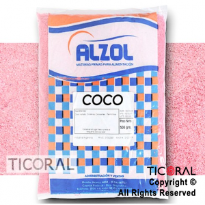 COCO RALLADO ROSA X 1/2 KG ALZOL x 1